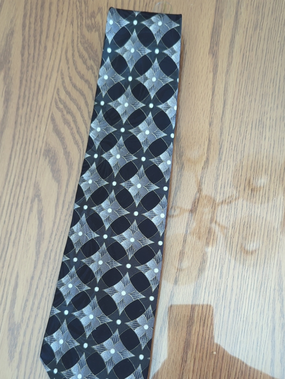 Rustica NEW Black Geometric Pattern Men's Tie